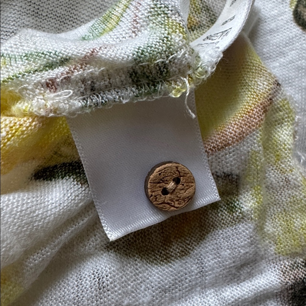 Cynthia Rowley | 100% Linen Lemon Print Sleeveless V-neck Tank Top | Size S - Picture 7 of 7